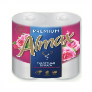 Туалетная бумага ALMAX Premium 3-сл 4 рул 16  бел. с ароматом марокканской розы